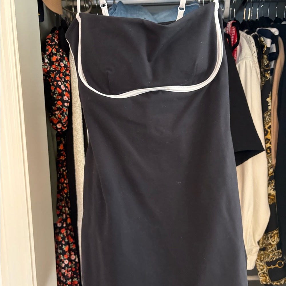 ALO Yoga Black Dress with White Trim